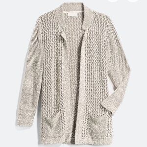 Black and white cardigan style sweater